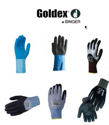 gants pour le travail en milieu sec- milieu humide ou pour l’utilisation de produits chimiques